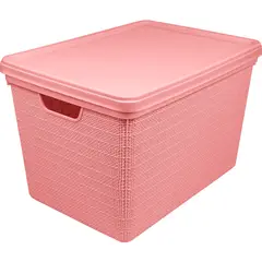 Jaguar - Caixa Organizadora com Tampa Juta Rosa 22L Litros