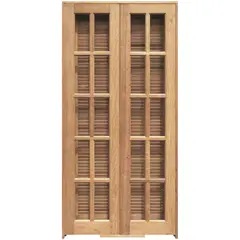 LG Sidney - Porta Montada Balcão Veneziana Madeira Macica Padrão Imbuia 4 Folhas Central 215x120x14cm Sacada