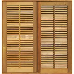 LG Sidney - Veneziana de Abrir Reta Caixa 14 com Ferragem 100x120x14,3cm Padrão Imbuia Esquadrias Sidney