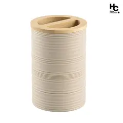 Just Home Collection - Porta Escova de Dentes Eco Taupe