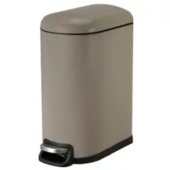 Just Home Collection - Lixeira com Fechamento Suave de 10 Litros Bege