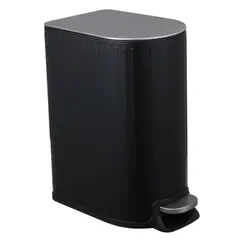 Just Home Collection - Lixeira com Relevo de 8 Litros Preta