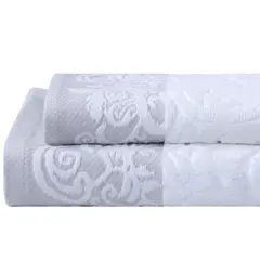 Just Home Collection - Conjunto com 2 Toalhas de Rosto Cinza