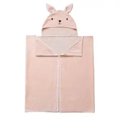 Just Home Collection - Toalha Infantil com Capuz de Coelho Rosa 76x127