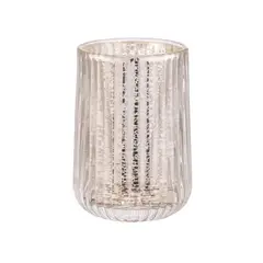 Just Home Collection - Porta Escova de Dentes Vidro Dourado