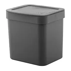 Ou - Lixeira para Cozinha 2,5l Plástico Manual Pia Chumbo