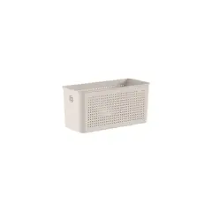 Ou - Cesto Flow 27x12x13cm Bege Fechado