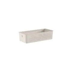Ou - Cesto Flow 34x15x9cm Bege Fechado