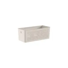 Ou - Cesto Flow 34x15x13cm Bege Fechado