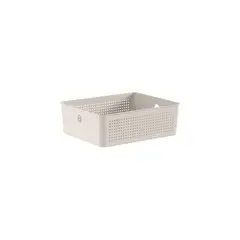 Ou - Cesto Flow 27x22x9cm Bege Fechado