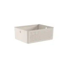 Ou - Cesto Flow 34x27x13cm Bege Fechado