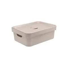 Ou - Caixa Organizadora Plástico Bege 13x27,5x36,5cm 10,5l