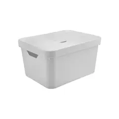 Ou - Caixa Organizadora Plástico Branco 24,5x36x46cm 32l Nordi