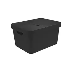 Ou - Caixa Organizadora Plástico Preto 24,5x36x46cm 32l Nordi