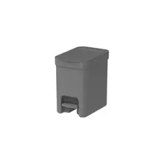 undefined - Lixeira para Banheiro 6l Plástico Pedal Cinza Ou