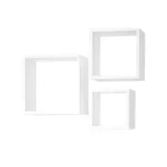 Multivisão - Kit com 3 Nichos Decorativos Branco