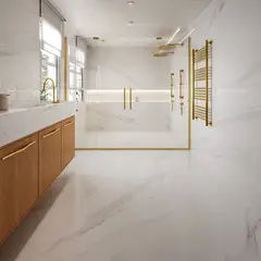 Incesa - Porcelanato Retificado Acetinado Calcata Imperial Satin Branco Interno 60x120 Cm Caixa 2,20M² Biancogres Biancogres