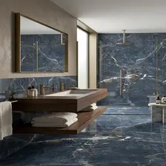 Incesa - Porcelanato Retificado Polido Marmo Blue Azul Interno 60x120 Cm Caixa 2,20M² Biancogres Biancogres