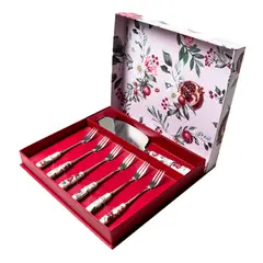 Yangzi - Jogo de Garfos Estampado para Sobremesa com 4 Peças Tuut