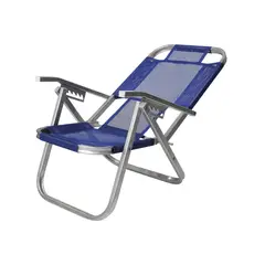 Botafogo - Cadeira de Praia Reclinavel Ipanema 44 X 34 X 67cm Azul