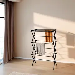 Kleine Wolke - Varal de Roupa Dobrável 3 Níveis 74x59x115