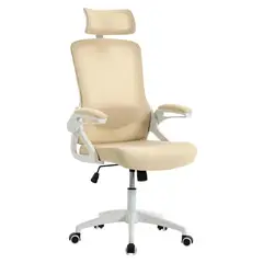 Just Home Collection - Cadeira de Pc em Malha Pixel Bege/branca
