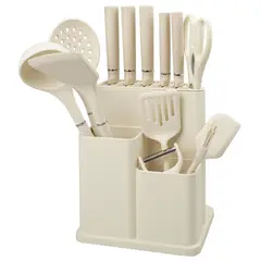 Just Home Collection - Conjunto de Facas e Utensílios com 14 Peças