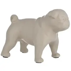 Just Home Collection - Figura Decorativa Cachorro em Cerâmica Bege 17cm
