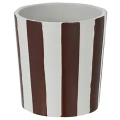 Just Home Collection - Vaso de Flores Listrado Marrom 20cm