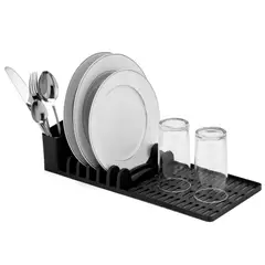 Dasplast - Escorredor de Louças Plástico Preto Slim