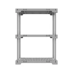 Organize - Estante de Plástico com 3 Prateleiras Branca Poly 86x70x35cm 75kg Grifit