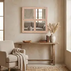 Just Home Collection - Espelho Cyber Ventana Madeira 80x80