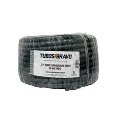 Tubos Bravo - Tubo Corrugado Pead Cinza Forte Dn 20 Mm (1/2"x 50 M)