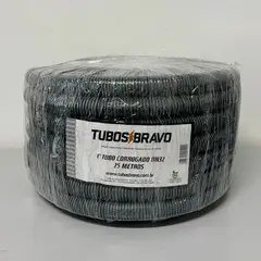 Tubos Bravo - Tubo Corrugado Pead Cinza Dn 32 Mm (1"x 25 M)