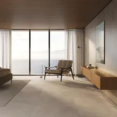 Portobello - Porcelanato Acetinado Esmaltado Bege 90x90cm Retificado Caixa 2,42m² Thera Beige