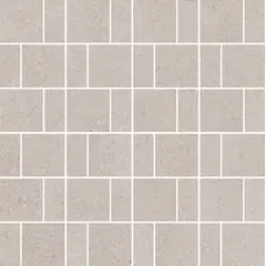 Portobello - Mosaico Porcelanato Acetinado Esmaltado Cinza 30x30cm Retificado Rhythm Thera Off White