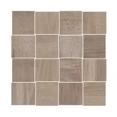 Portobello - Mosaico Porcelanato Acetinado Esmaltado Marrom 30x30cm Retificado Basket Arca Tropical