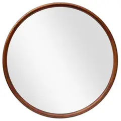 Just Home Collection - Espelho Redondo Nogueira 80 Cm