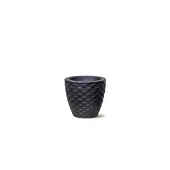 Nutriplast - Vaso Redondo Elo 22cm Preto Nutriplan