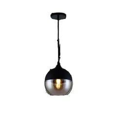 Viena Luz - Pendente Wood Ball Preto Ambar 1Xe28