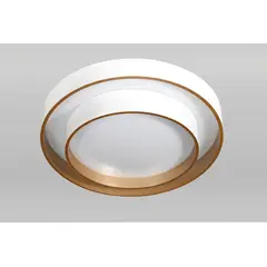 Viena Luz - Plafon Led V40 Cm 34W Branco e Dourado 3 Temperaturas