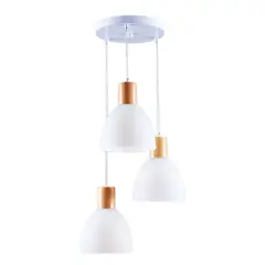 Viena Luz - Pendente Lenna Amadeirado Leitoso 3Xe27