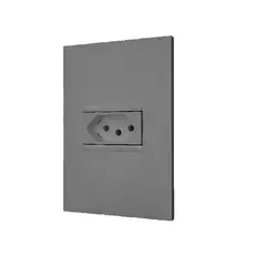 Legrand - 1 Conjunto Completo Tomada 2p+t 10a 4x2 Cinza Pial Plus+