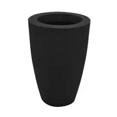 Vasap - Vaso Cone Grafiato 45cm Preto Absoluto