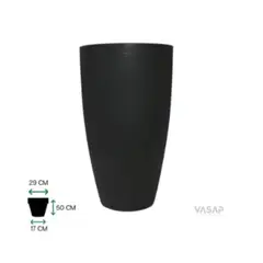 Vasap - Vaso Vietnamita 50cm Preto Absoluto