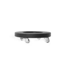 Vasap - Suporte com Rodizio 24cm Preto Absoluto