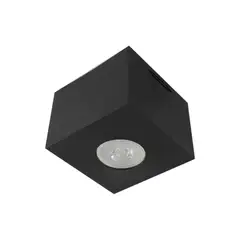 Tualux - Plafon Granada.01 Q Preto 11x11 para 01 Lâmpada E-27