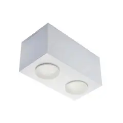 Tualux - Plafon Granada.02 r Branco 21x11 para 02 Lâmpada E-27