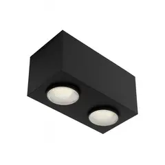Tualux - Plafon Granada.02 r Preto 21x11 para 02 Lâmpada E-27