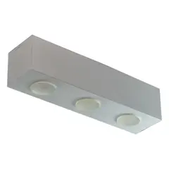 Tualux - Plafon Granada.03 r Branco 44x11 para 03 Lâmpada E-27